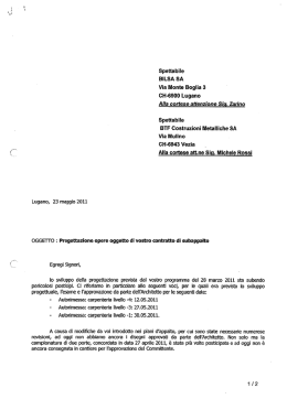Spettabile BILSA SA Via Monte Boglia 3 CH