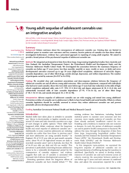 Young adult sequelae of adolescent cannabis use: an integrative