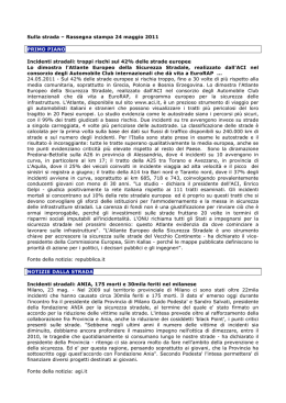 Sulla strada &ndash; Rassegna stampa 24 maggio 2011 PRIMO