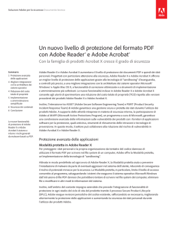 Un nuovo livello di protezione del formato PDF con Adobe Reader