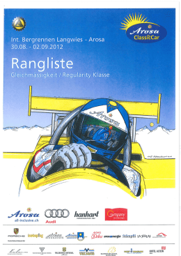 Page 1 Page 2 Arosa Classic Car Int. Bergrennen 31. August 2