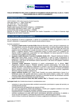 servizi di pagamento psd in conto corrente