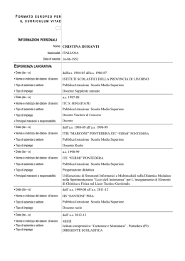 curriculum vitae dirigente scolastico