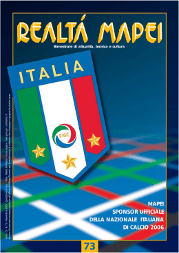 mapei sponsor ufficiale della nazionale italiana di calcio 2006