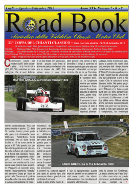 Luglio - Agosto - Settembre 2012 Anno XVI- Numero 7 - 8