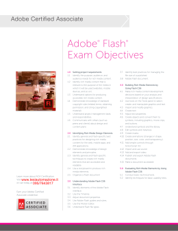Adobe® Flash® Exam Objectives