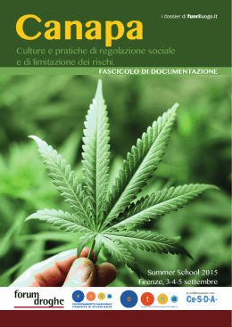 Culture e pratiche di regolazione sociale e di limitazione dei rischi.