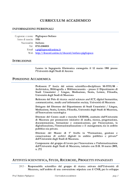 Curriculum - alfabetico dei docenti 2009 - 2013