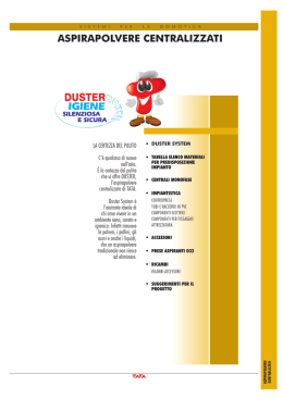 visiona il PDF per le caratteristiche tecniche e gli