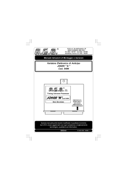 Variatore Elettronico di Anticipo JOKER " N " Cod. 549N