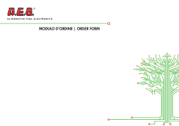 MODULO D`ORDINE | ORDER FORM