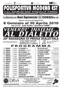man DIALETTO 2010 - Polisportiva Modena Est