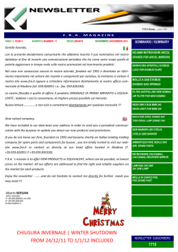 NEWSLETTER FRA No 11.11
