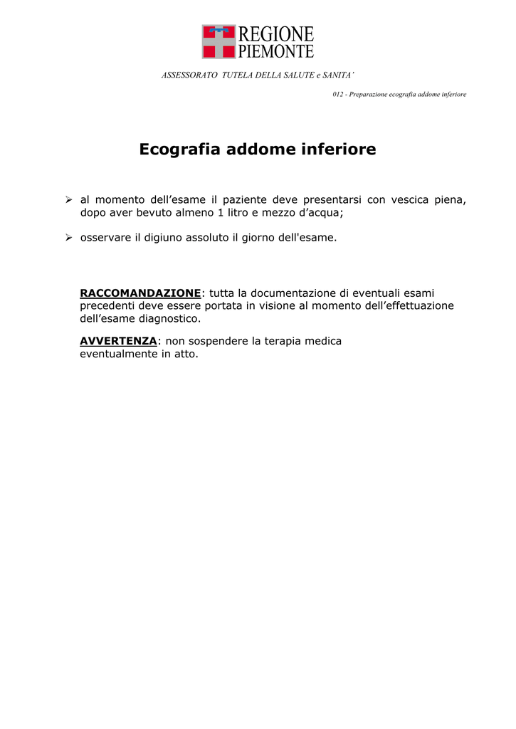dieta ecografia addome inferiore dieta ecografia addome inferiore