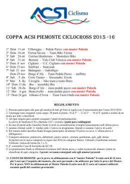 COPPA ACSI PIEMONTE CICLOCROSS 2015 -16