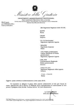 nota PRAP Liguria &ndash; addestramento al tiro 2015