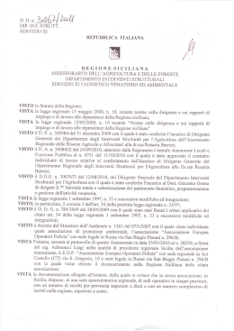 Decreto Ambientale Regione Sicilia