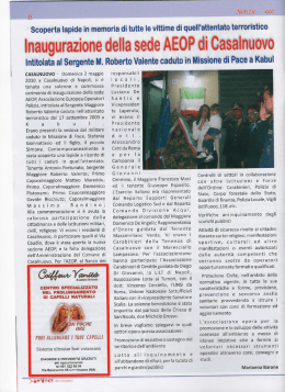 Inaugurazione della sede AEOP di Casalnuovo