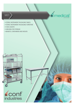 &bull; STERILE INSTRUMENT PACKAGING TABLES &bull; STERILE