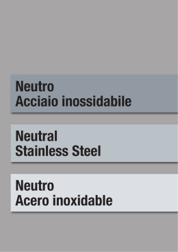 Neutro Acciaio inossidabile Neutral Stainless Steel Neutro Acero