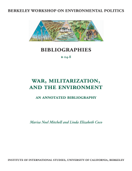 bibliographies war, militarization, and the environment