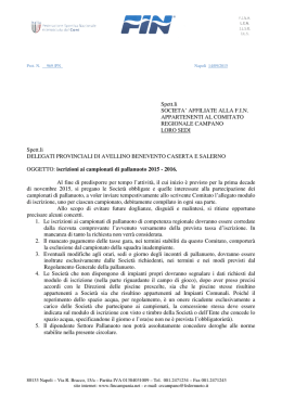 Spett.li SOCIETA` AFFILIATE ALLA F.I.N. APPARTENENTI AL