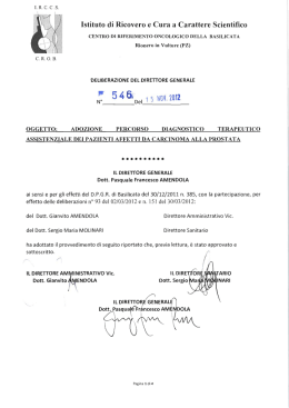 PDTA dei pazienti affetti da carcinoma alla prostata