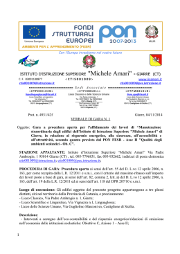 Verbale di gara n.1 Lavori - Istituto Istruzione Superiore &ldquo;Michele