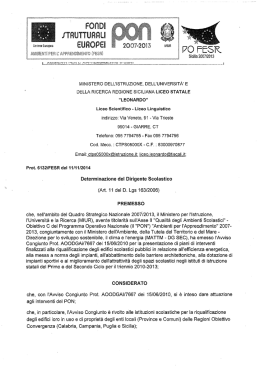Determina commissione di gara - Liceo Scientifico Statale Leonardo
