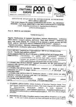 verbale di gara n.01 - ISIS "Duca degli Abruzzi"