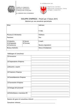 SVILUPPO D`IMPRESA &ndash; Pronti per il futuro 2015