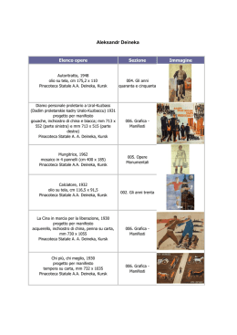 L`elenco delle opere in mostra (con immagine)