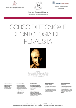 Tecnica e deontologia penalista