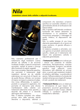 Inestetismi cutanei della cellulite e adiposit&agrave; localizzate. Nila