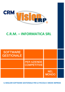 Scarica la nuova brochure - C. R. M.