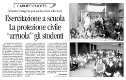 Esercitazione a scuola La protezione civile