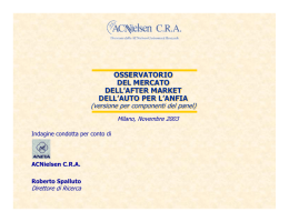 osservatorio del mercato dell`after market dell`auto per l`anfia