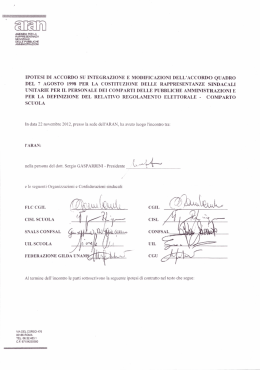 il testo dell`accordo