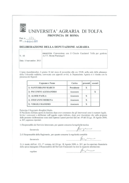 UNIVERSITA` AGRARIA DI TOLF A