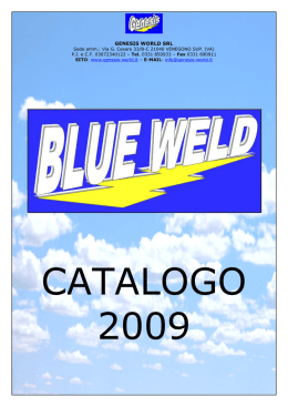 Scarica il catalogo completo BlueWeld