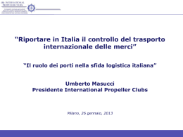 La relazione di Umberto Masucci