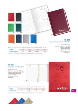VG-525 AGENDA GIORNALIERA VG-520 AGENDA