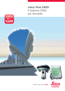 Leica Viva GNSS Il Sistema GNSS pi&ugrave; Versatile