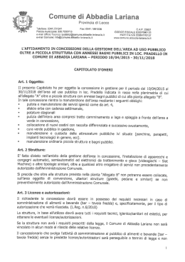 2. capitolato - Comune di Abbadia Lariana