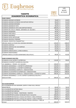 TARIFFE DIAGNOSTICA ECOGRAFICA