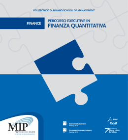 percorso executive in finanza quantitativa