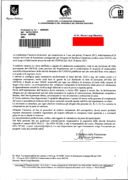 E L`AGGIORNAM ENTO DEL PERSONALE DEL SERVIZIO
