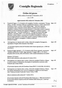 Convocazione ed argomenti - Consiglio
