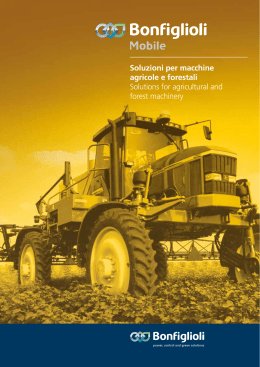 Soluzioni per macchine agricole e forestali Solutions for