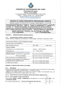 COMUNE DI CASTRGINANO DEL CAPO